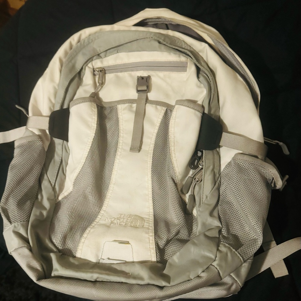 The North Face Gray and White Men's Backpack